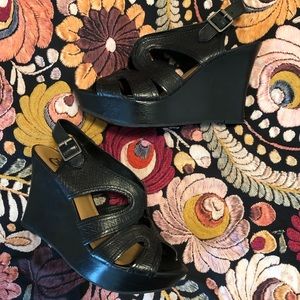 Black Gianni Bini Wedge Heels